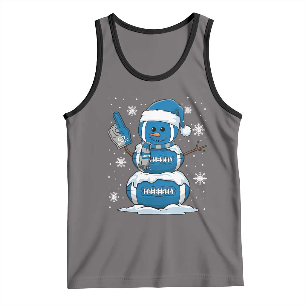LF Christmas Snowman Tank Top DFL Football Fan TS10 Deep Heather Black Print Your Wear