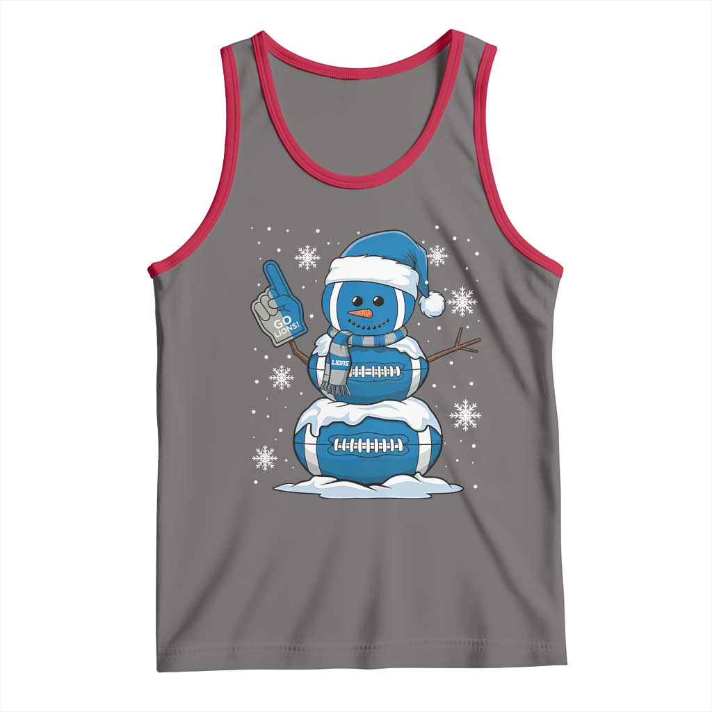 LF Christmas Snowman Tank Top DFL Football Fan TS10 Deep Heather Red Print Your Wear