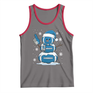 LF Christmas Snowman Tank Top DFL Football Fan TS10 Deep Heather Red Print Your Wear