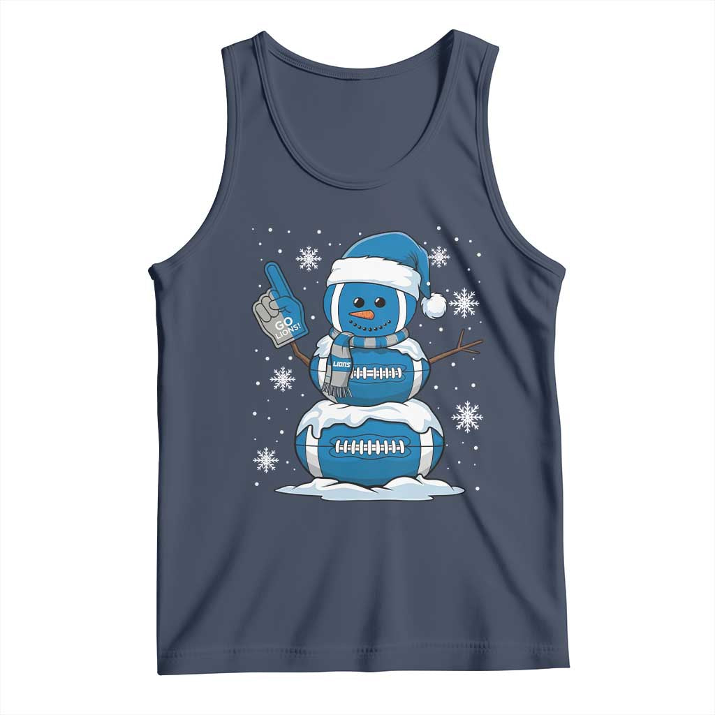 LF Christmas Snowman Tank Top DFL Football Fan TS10 Navy Print Your Wear