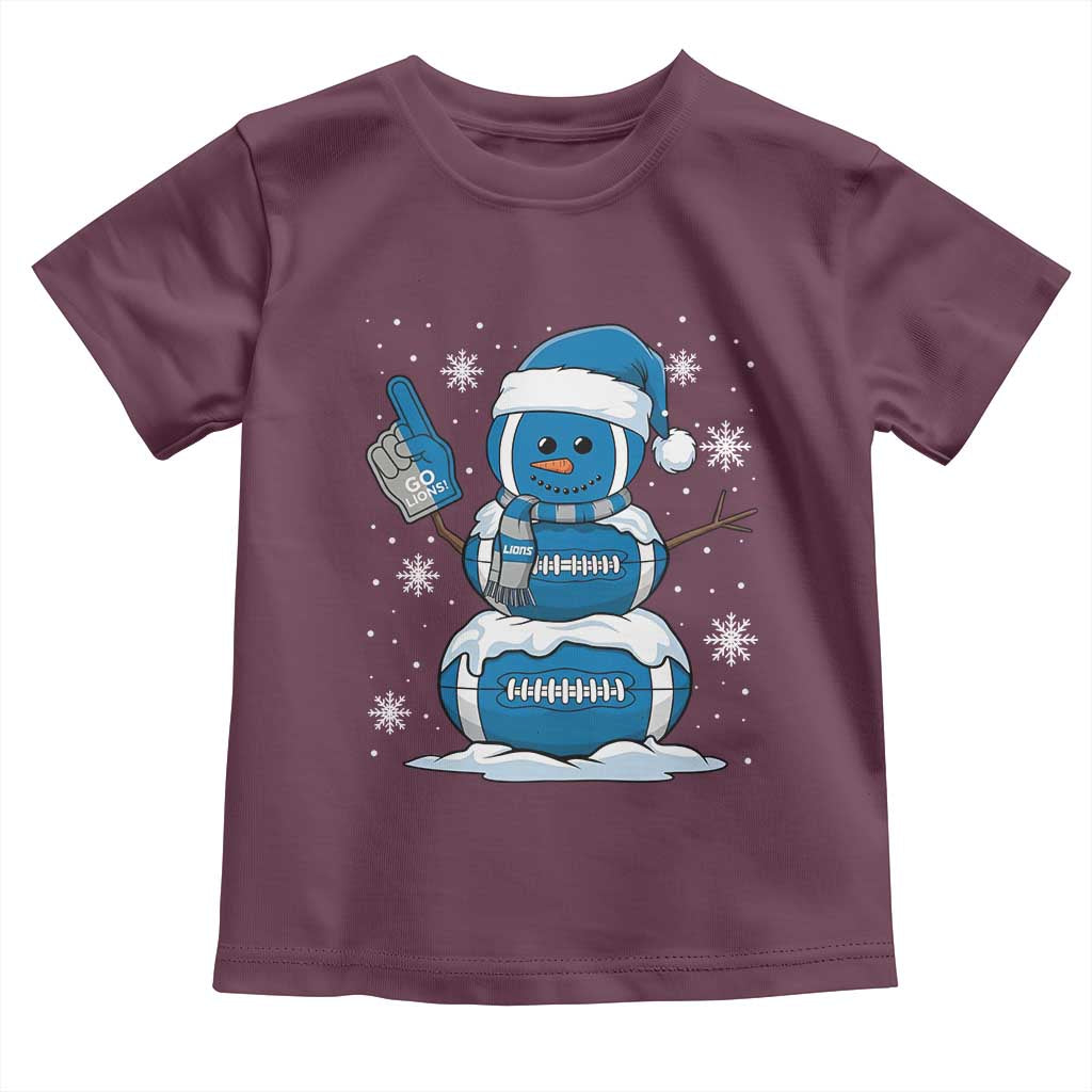 LF Christmas Snowman Toddler T Shirt DFL Football Fan TS10 Maroon Print Your Wear