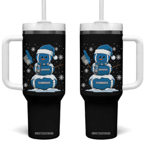 LF Christmas Snowman Tumbler With Handle DFL Football Fan TS10 One Size: 40 oz Black Print Your Wear