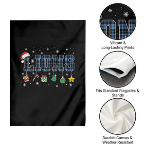 LF Christmas Garden Flag Blue Plaid DFL Fans Xmas Pajamas TS10 Print Your Wear