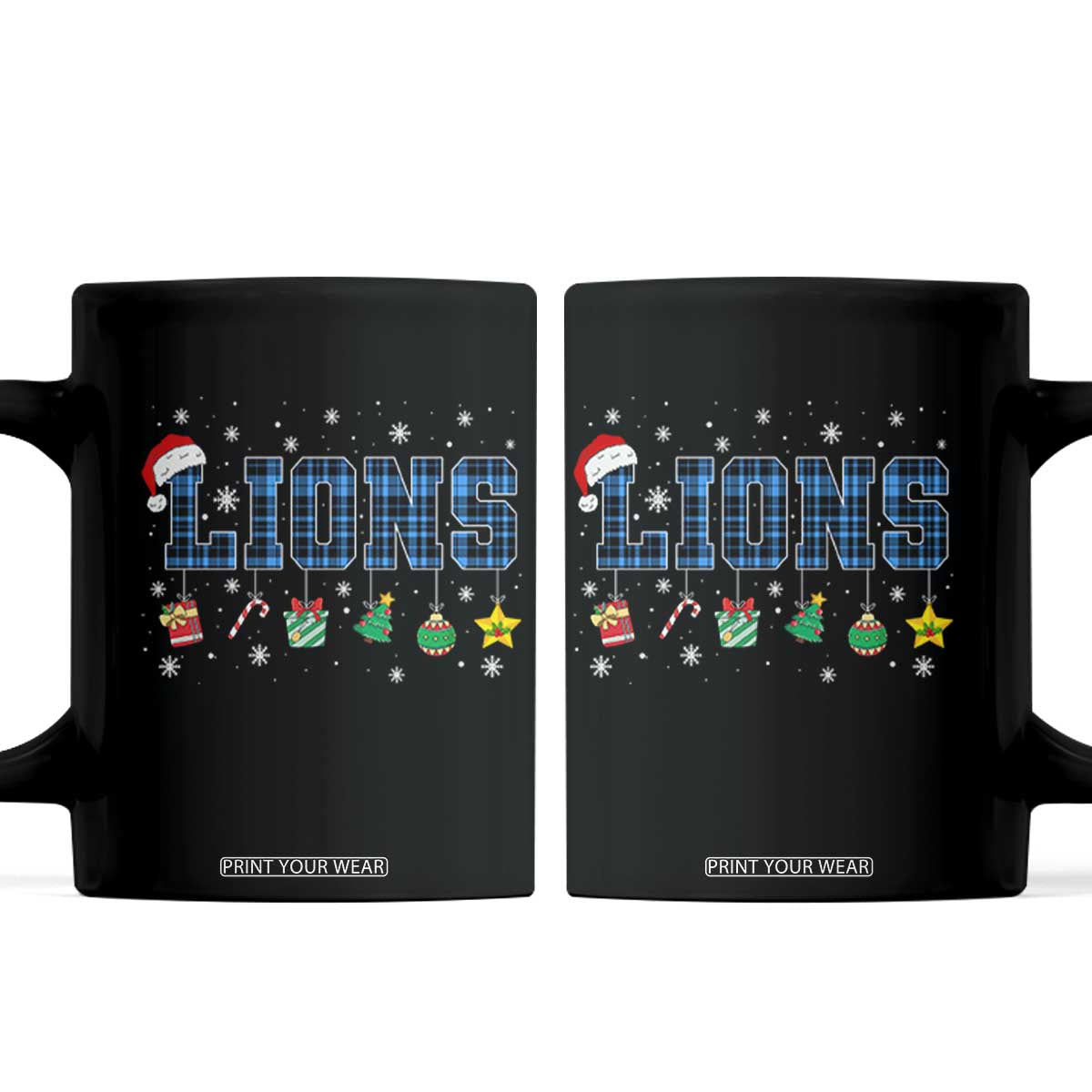 LF Christmas Coffee Mug Blue Plaid DFL Fans Xmas Pajamas TS10 Black Print Your Wear