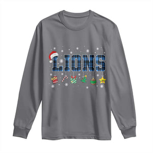 LF Christmas Long Sleeve Shirt Blue Plaid DFL Fans Xmas Pajamas TS10 Charcoal Print Your Wear