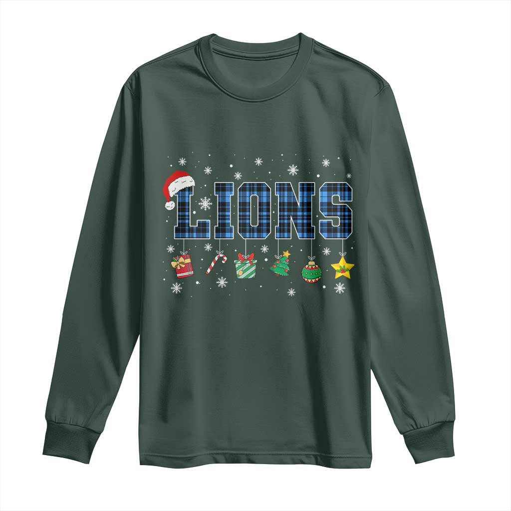 LF Christmas Long Sleeve Shirt Blue Plaid DFL Fans Xmas Pajamas TS10 Dark Forest Green Print Your Wear