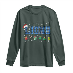 LF Christmas Long Sleeve Shirt Blue Plaid DFL Fans Xmas Pajamas TS10 Dark Forest Green Print Your Wear