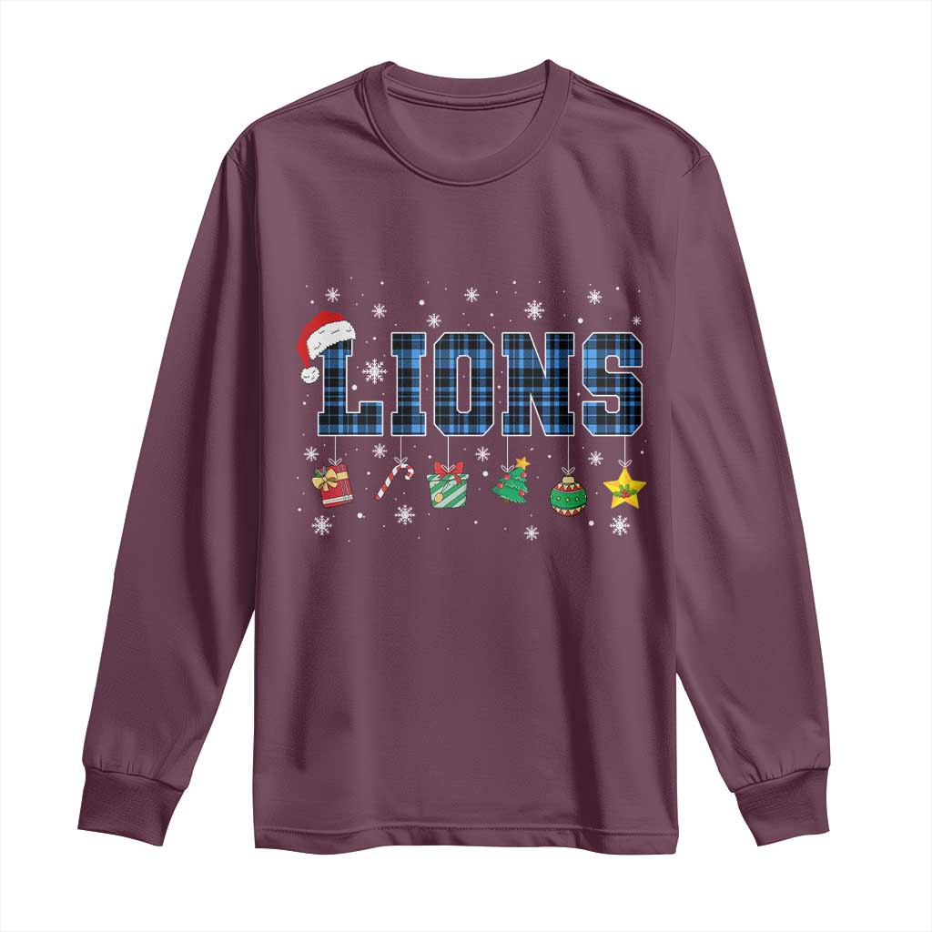 LF Christmas Long Sleeve Shirt Blue Plaid DFL Fans Xmas Pajamas TS10 Maroon Print Your Wear