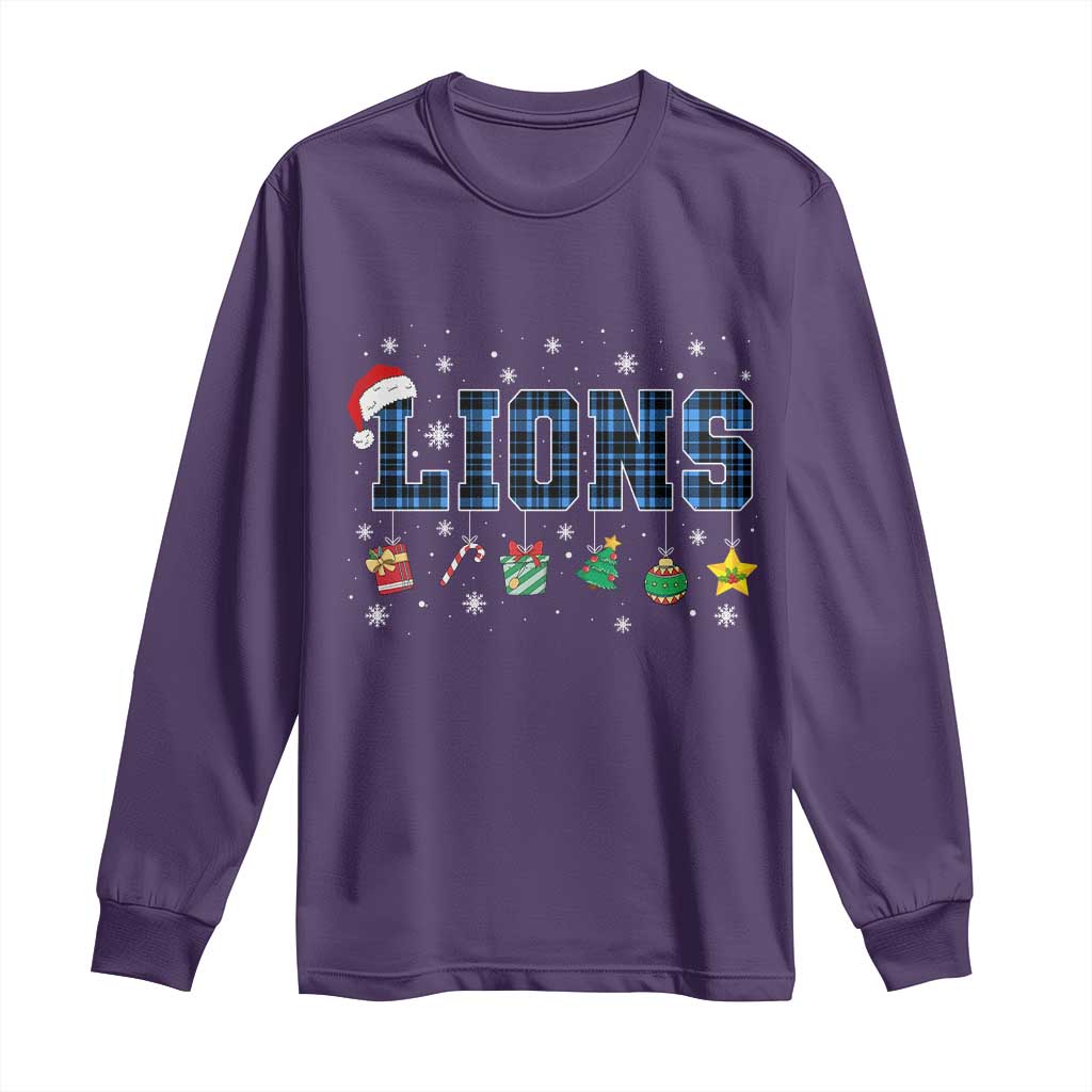 LF Christmas Long Sleeve Shirt Blue Plaid DFL Fans Xmas Pajamas TS10 Purple Print Your Wear