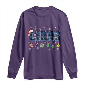 LF Christmas Long Sleeve Shirt Blue Plaid DFL Fans Xmas Pajamas TS10 Purple Print Your Wear