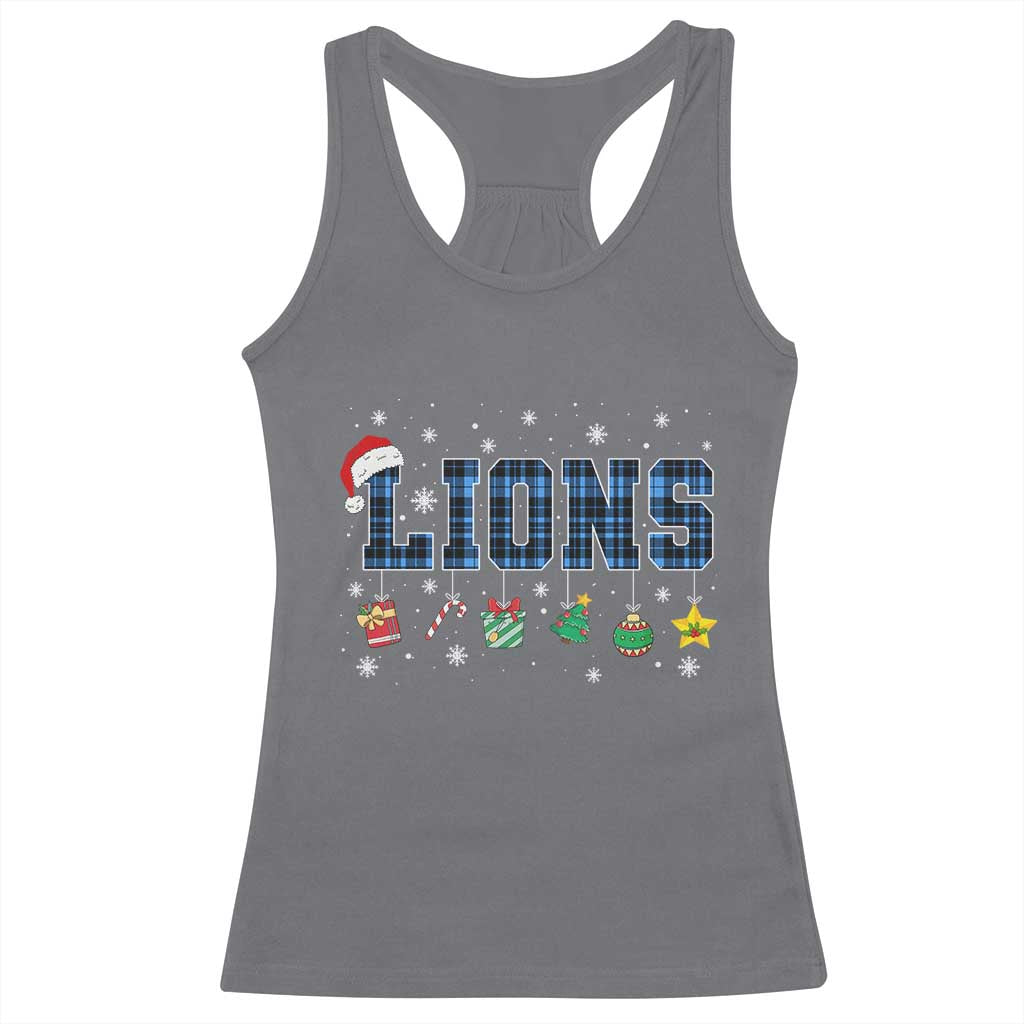 LF Christmas Racerback Tank Top Blue Plaid DFL Fans Xmas Pajamas TS10 Charcoal Print Your Wear