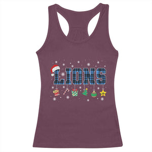 LF Christmas Racerback Tank Top Blue Plaid DFL Fans Xmas Pajamas TS10 Maroon Print Your Wear