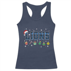 LF Christmas Racerback Tank Top Blue Plaid DFL Fans Xmas Pajamas TS10 Navy Print Your Wear