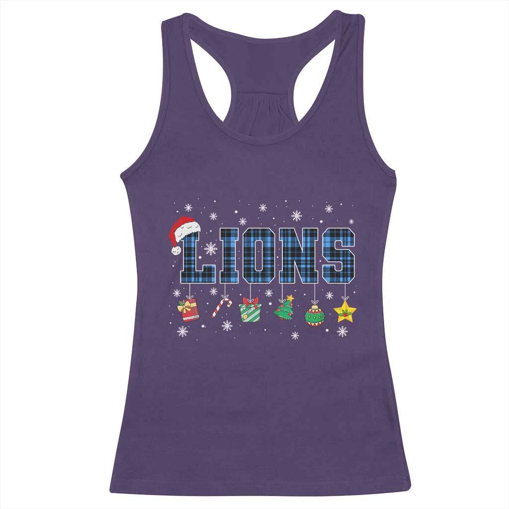 LF Christmas Racerback Tank Top Blue Plaid DFL Fans Xmas Pajamas TS10 Purple Print Your Wear