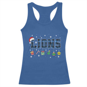 LF Christmas Racerback Tank Top Blue Plaid DFL Fans Xmas Pajamas TS10 Royal Blue Print Your Wear