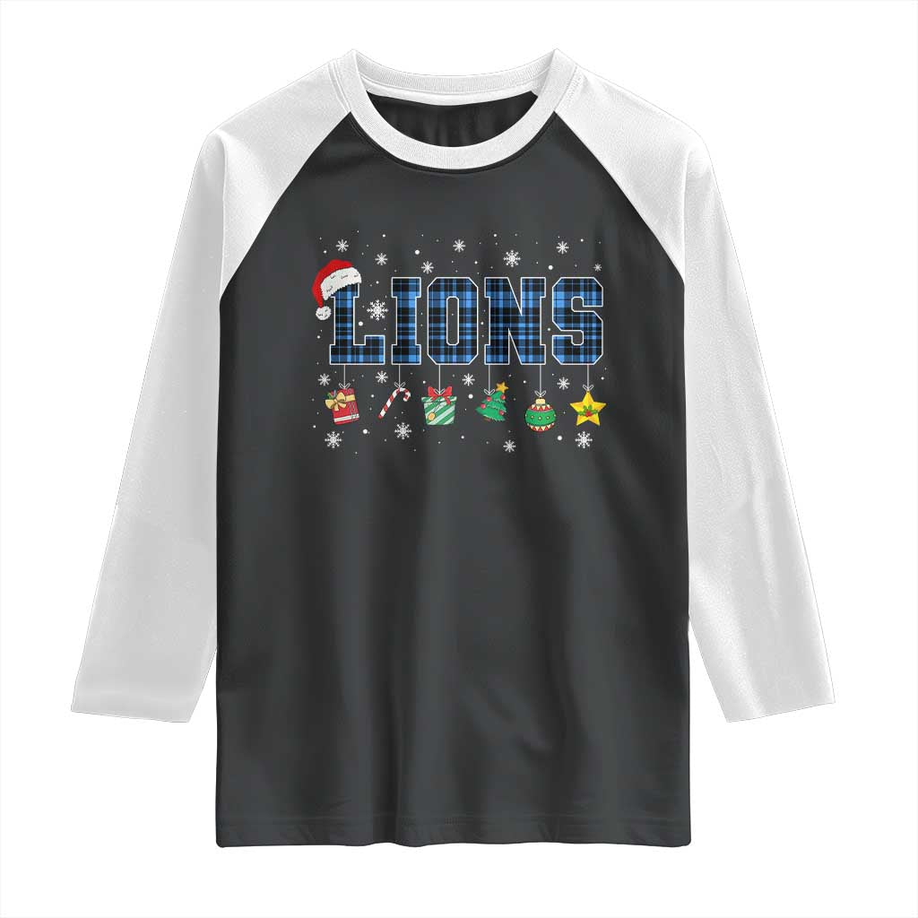 LF Christmas Raglan Shirt Blue Plaid DFL Fans Xmas Pajamas TS10 Black White Print Your Wear