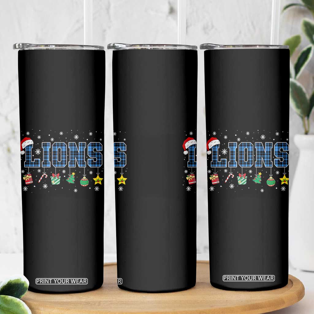 LF Christmas Skinny Tumbler Blue Plaid DFL Fans Xmas Pajamas TS10 Print Your Wear