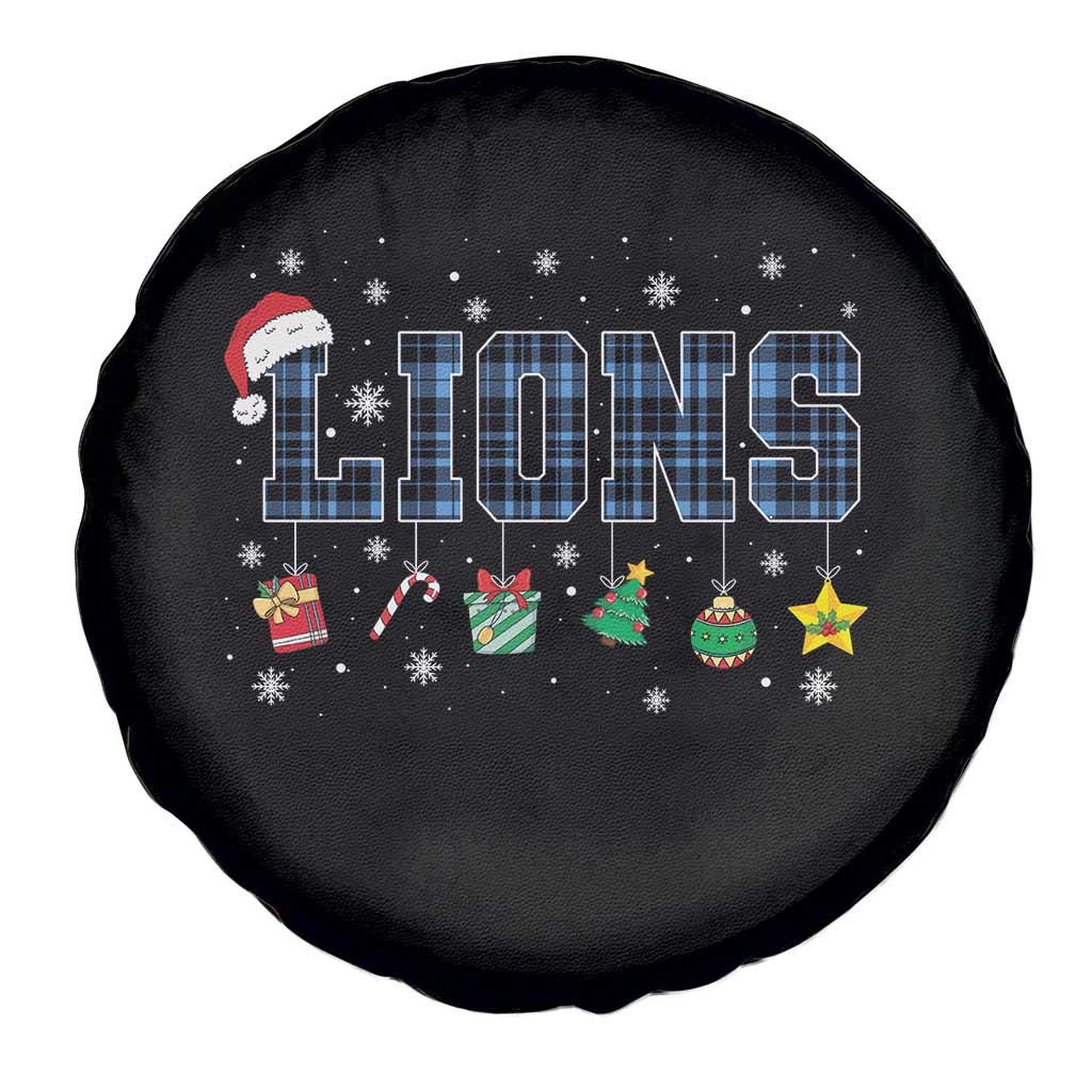 LF Christmas Spare Tire Cover Blue Plaid DFL Fans Xmas Pajamas TS10 Print Your Wear