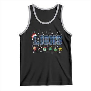 LF Christmas Tank Top Blue Plaid DFL Fans Xmas Pajamas TS10 Black Athletic Heather Print Your Wear