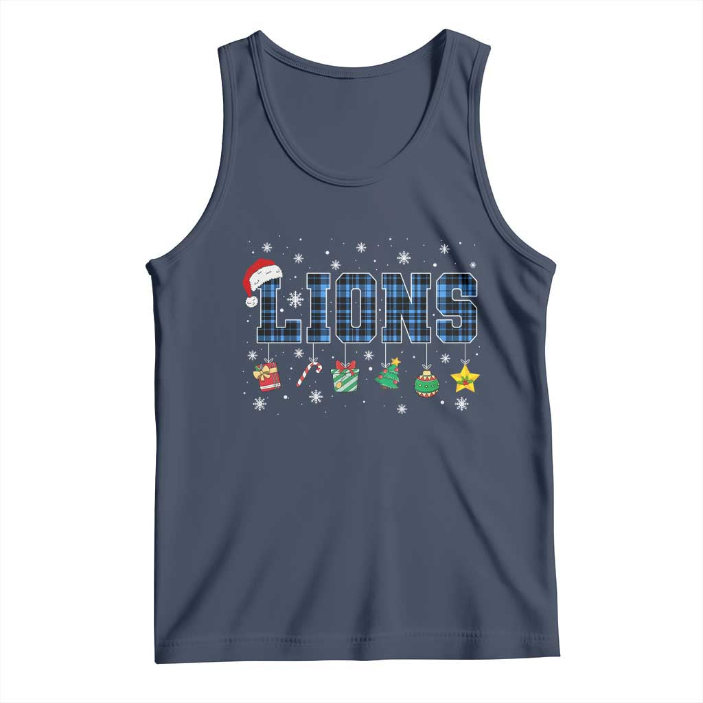 LF Christmas Tank Top Blue Plaid DFL Fans Xmas Pajamas TS10 Navy Print Your Wear