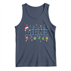 LF Christmas Tank Top Blue Plaid DFL Fans Xmas Pajamas TS10 Navy Print Your Wear