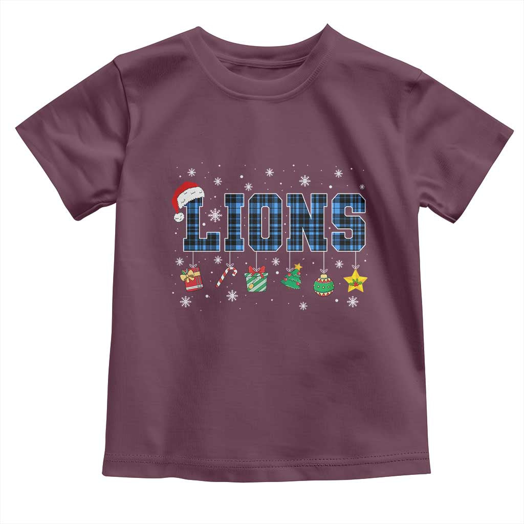 LF Christmas Toddler T Shirt Blue Plaid DFL Fans Xmas Pajamas TS10 Maroon Print Your Wear