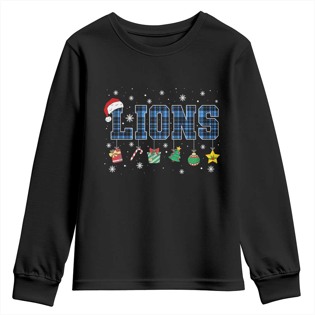 LF Christmas Youth Sweatshirt Blue Plaid DFL Fans Xmas Pajamas TS10 Black Print Your Wear