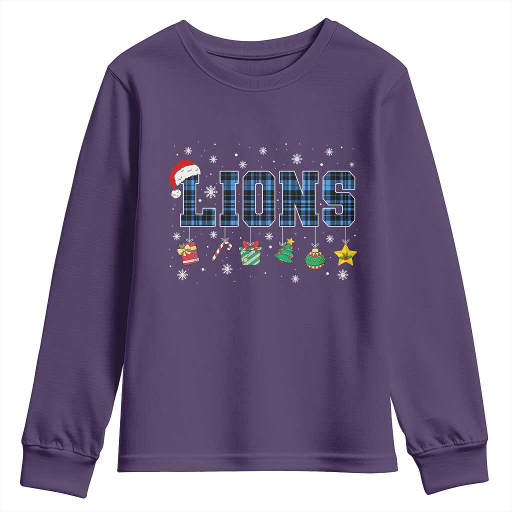 LF Christmas Youth Sweatshirt Blue Plaid DFL Fans Xmas Pajamas TS10 Purple Print Your Wear