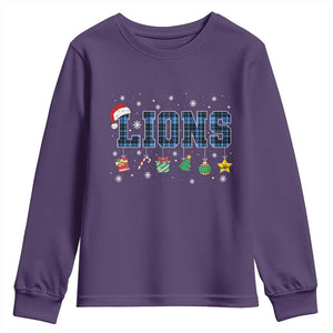 LF Christmas Youth Sweatshirt Blue Plaid DFL Fans Xmas Pajamas TS10 Purple Print Your Wear