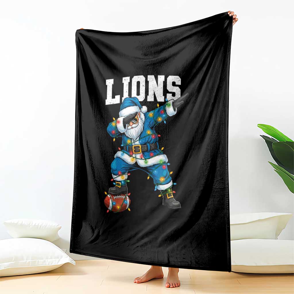 LF Christmas Throw Blanket Funny Dabbing Santa Football Lovers Game Day TS10 Print Your Wear