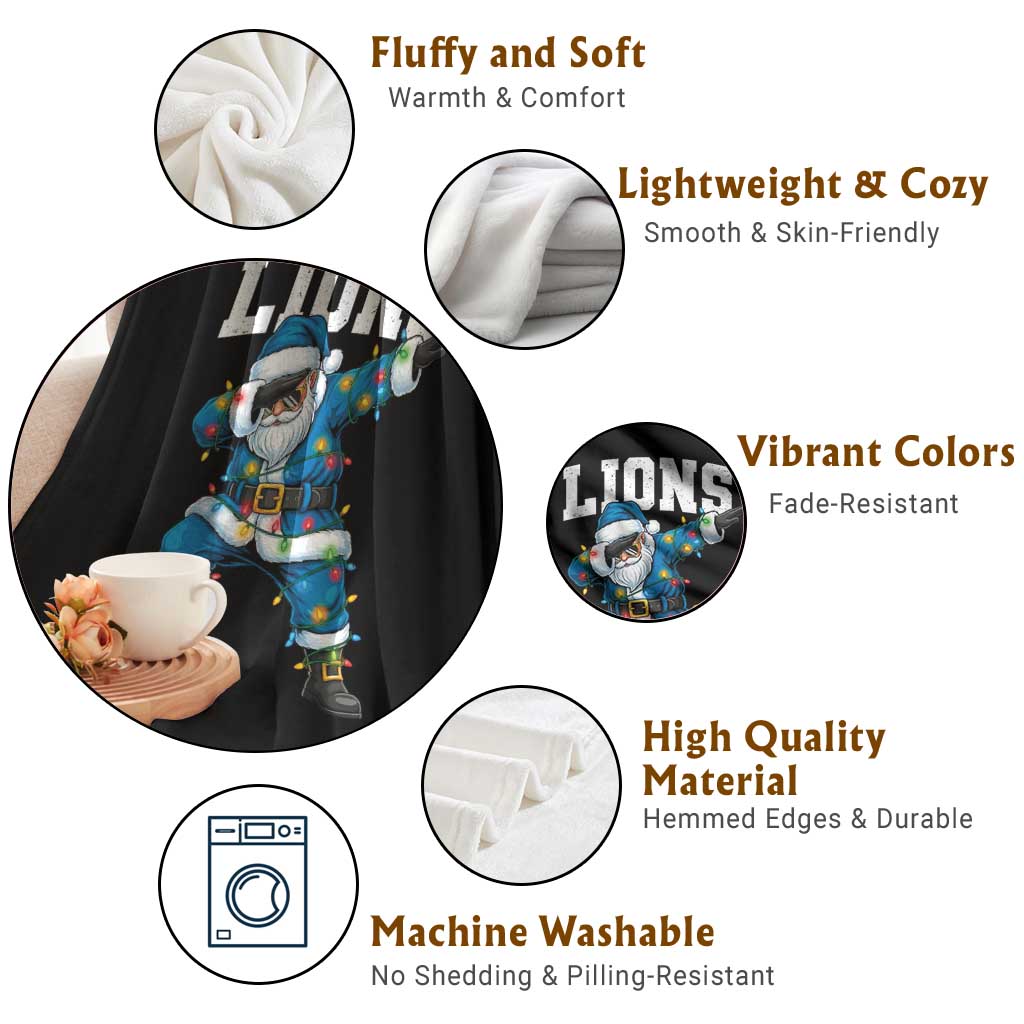 LF Christmas Throw Blanket Funny Dabbing Santa Football Lovers Game Day TS10 Print Your Wear