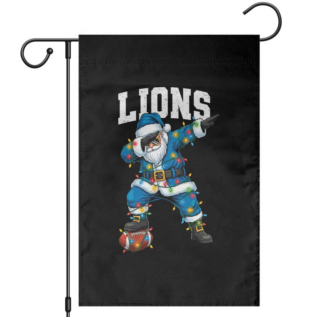 LF Christmas Garden Flag Funny Dabbing Santa Football Lovers Game Day TS10 Black Print Your Wear