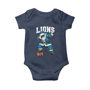LF Christmas Baby Onesie Funny Dabbing Santa Football Lovers Game Day TS10 Navy Print Your Wear