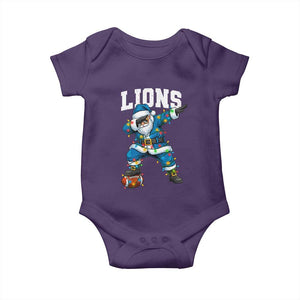 LF Christmas Baby Onesie Funny Dabbing Santa Football Lovers Game Day TS10 Purple Print Your Wear