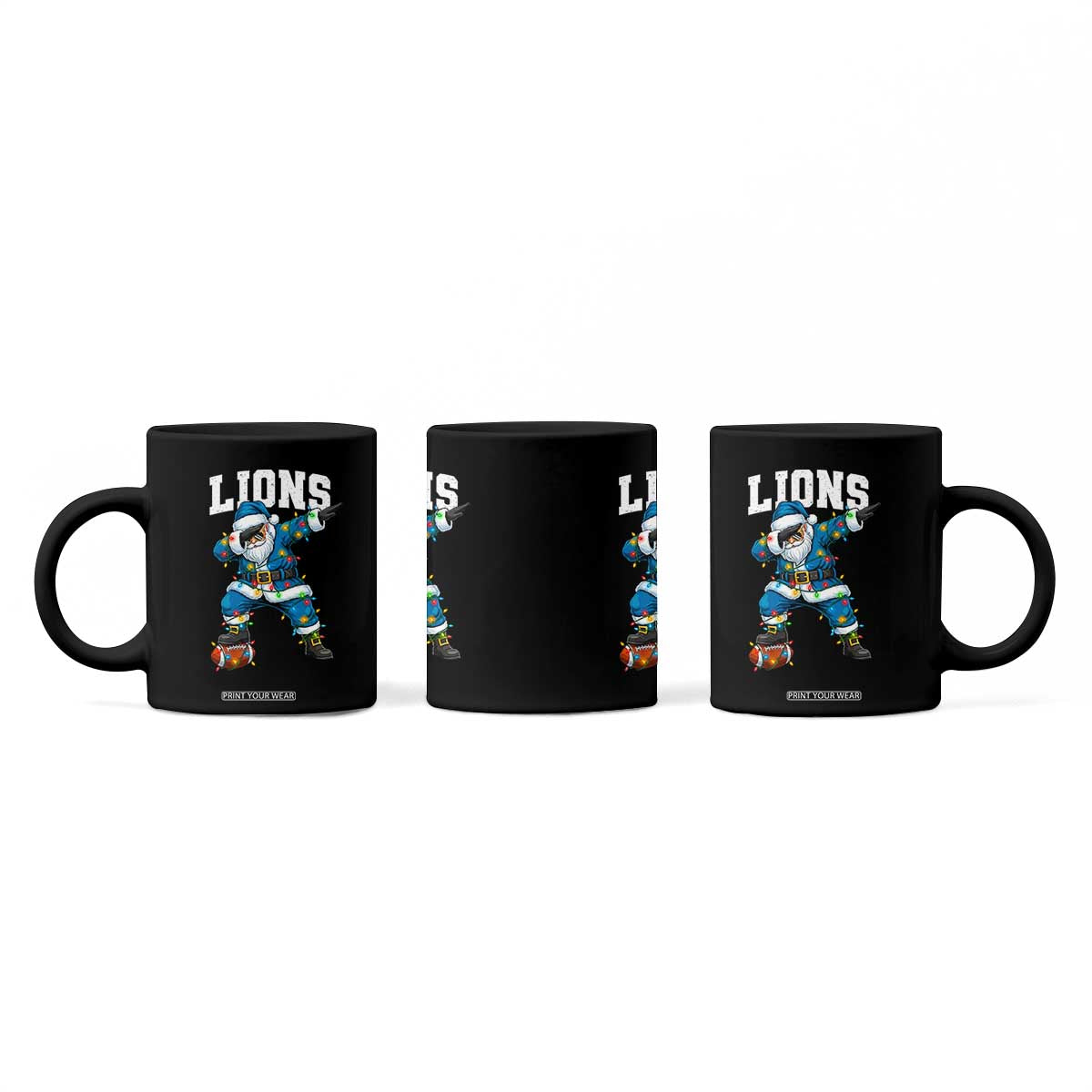 LF Christmas Coffee Mug Funny Dabbing Santa Football Lovers Game Day TS10 Print Your Wear