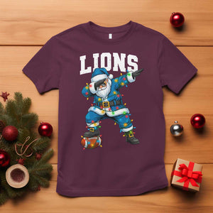 LF Christmas T Shirt Funny Dabbing Santa Football Lovers Game Day TS10 Maroon Print Your Wear