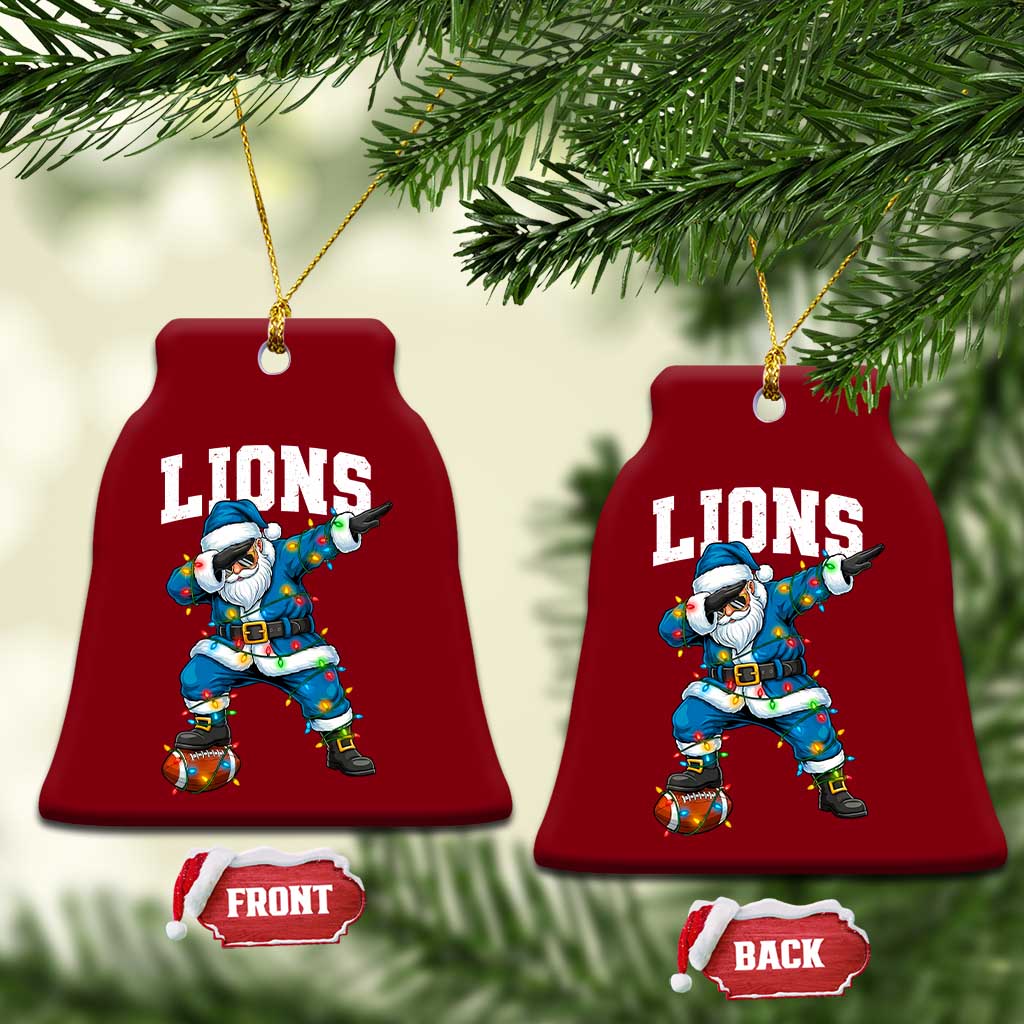 LF Christmas Ceramic Ornament Funny Dabbing Santa Football Lovers Game Day TS10 Print Your Wear