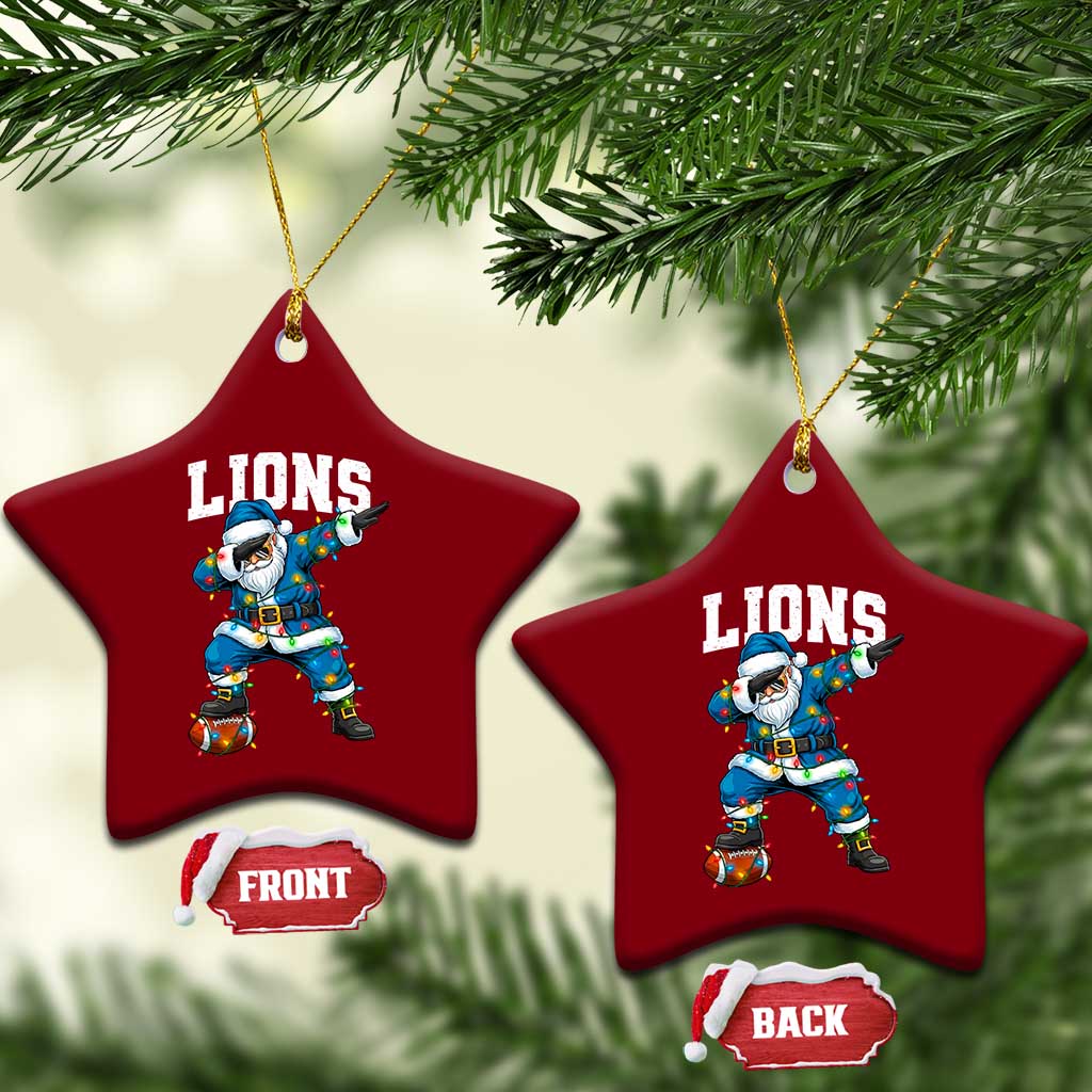 LF Christmas Ceramic Ornament Funny Dabbing Santa Football Lovers Game Day TS10 Print Your Wear