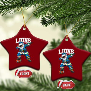 LF Christmas Ceramic Ornament Funny Dabbing Santa Football Lovers Game Day TS10 Print Your Wear