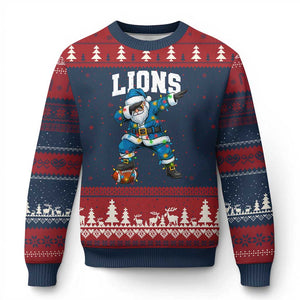 LF Christmas Ugly Christmas Sweater Funny Dabbing Santa Football Lovers Game Day TS10 Navy Red Print Your Wear