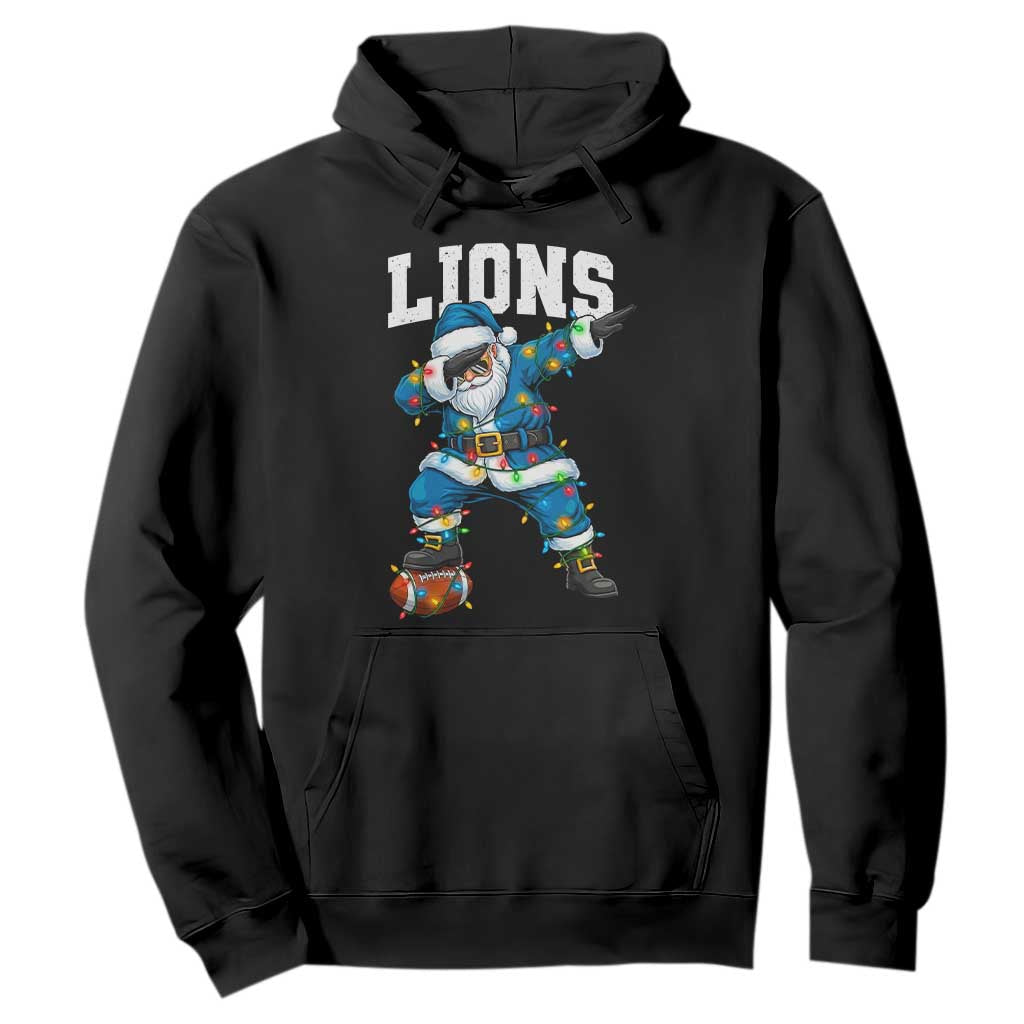 LF Christmas Hoodie Funny Dabbing Santa Football Lovers Game Day TS10 Black Print Your Wear
