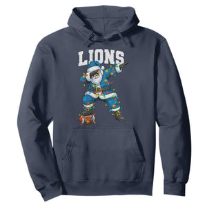 LF Christmas Hoodie Funny Dabbing Santa Football Lovers Game Day TS10 Navy Print Your Wear
