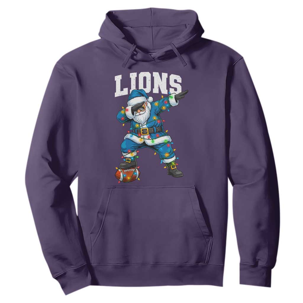 LF Christmas Hoodie Funny Dabbing Santa Football Lovers Game Day TS10 Purple Print Your Wear