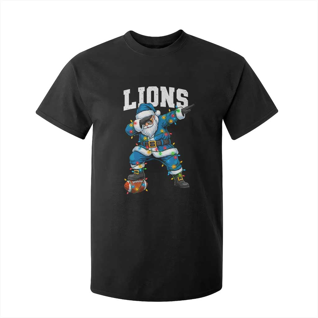 LF Christmas T Shirt For Kid Funny Dabbing Santa Football Lovers Game Day TS10 Black Print Your Wear