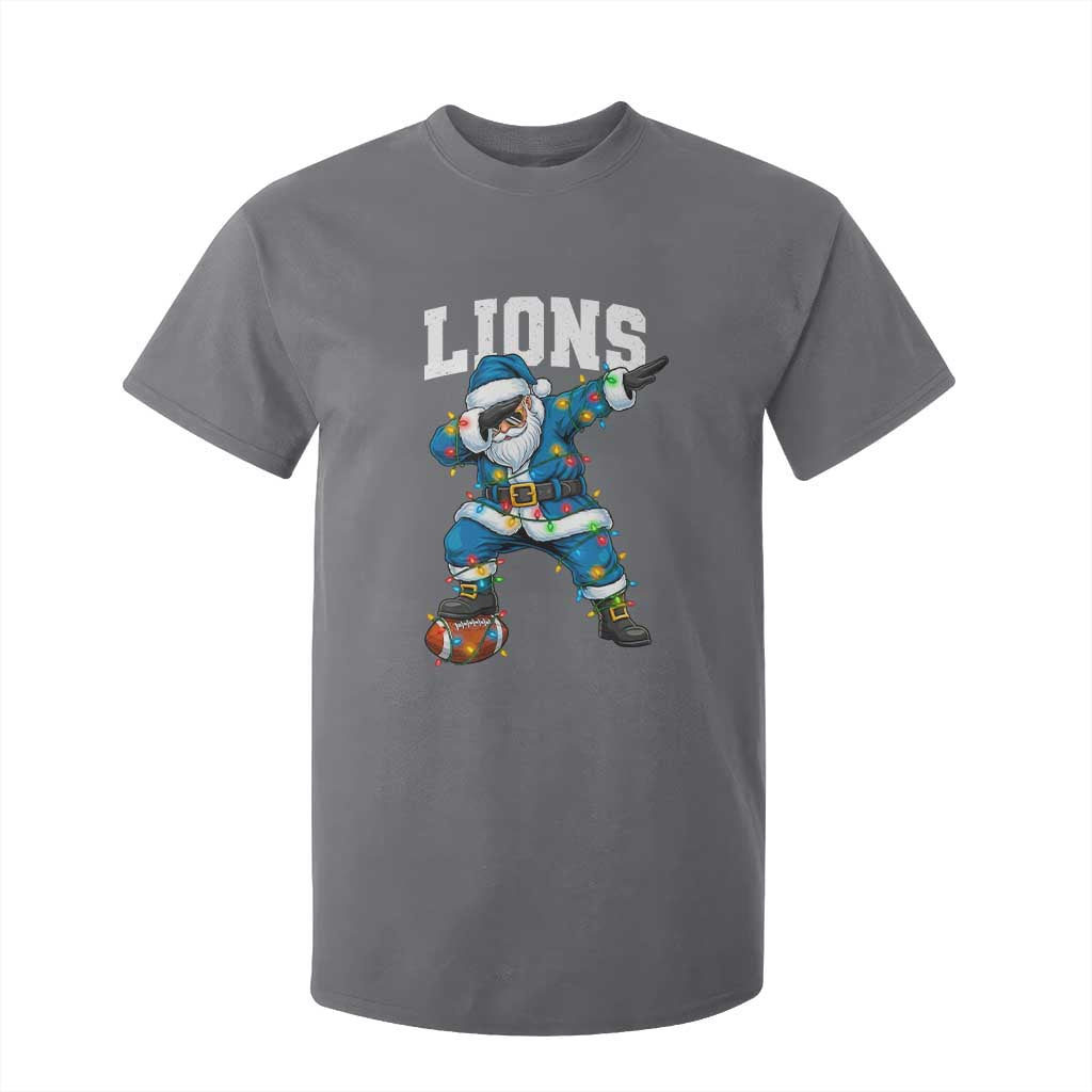 LF Christmas T Shirt For Kid Funny Dabbing Santa Football Lovers Game Day TS10 Charcoal Print Your Wear