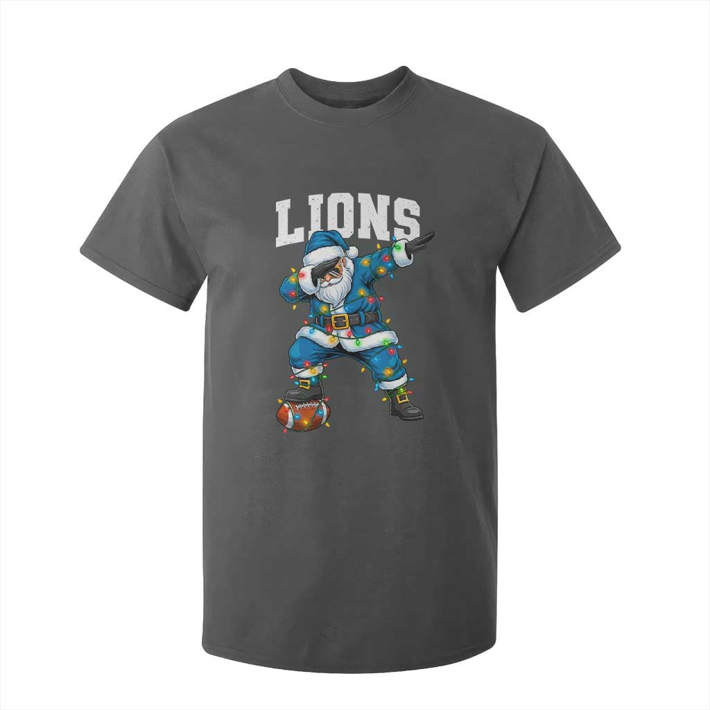 LF Christmas T Shirt For Kid Funny Dabbing Santa Football Lovers Game Day TS10 Dark Heather Print Your Wear