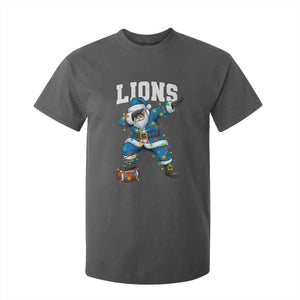 LF Christmas T Shirt For Kid Funny Dabbing Santa Football Lovers Game Day TS10 Dark Heather Print Your Wear