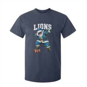 LF Christmas T Shirt For Kid Funny Dabbing Santa Football Lovers Game Day TS10 Navy Print Your Wear