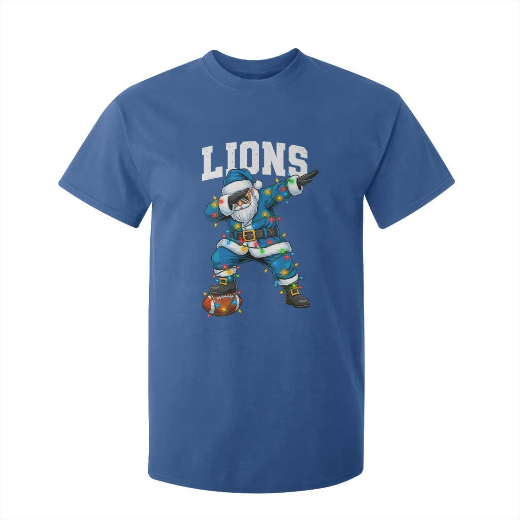 LF Christmas T Shirt For Kid Funny Dabbing Santa Football Lovers Game Day TS10 Royal Blue Print Your Wear