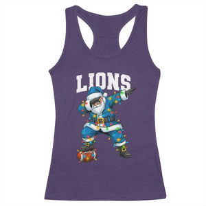 LF Christmas Racerback Tank Top Funny Dabbing Santa Football Lovers Game Day TS10 Purple Print Your Wear